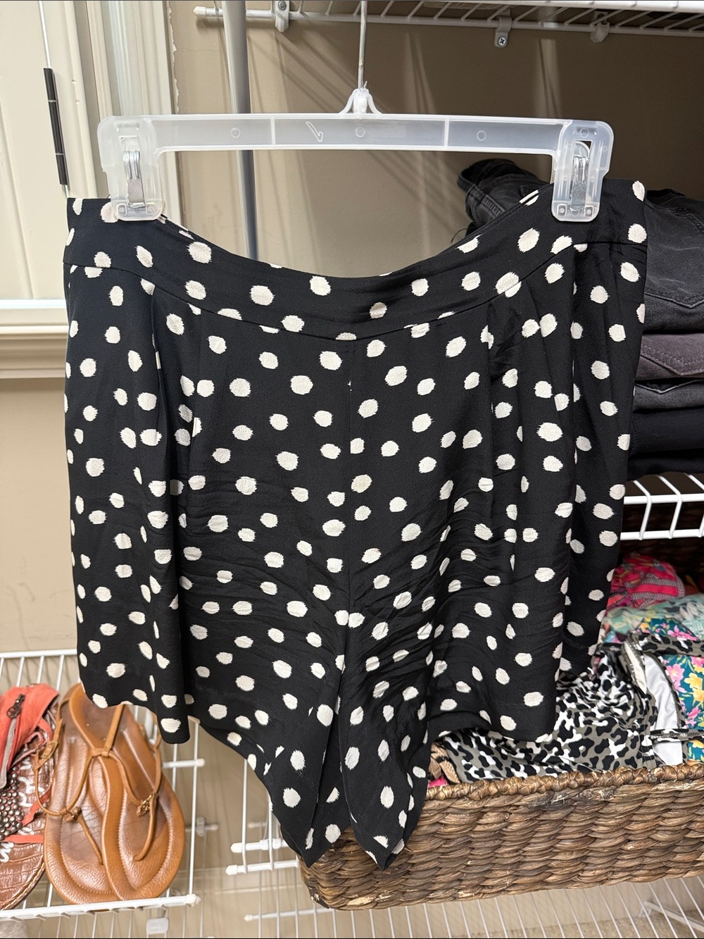 Rebecca Taylor Polka dot black and white shorts 10